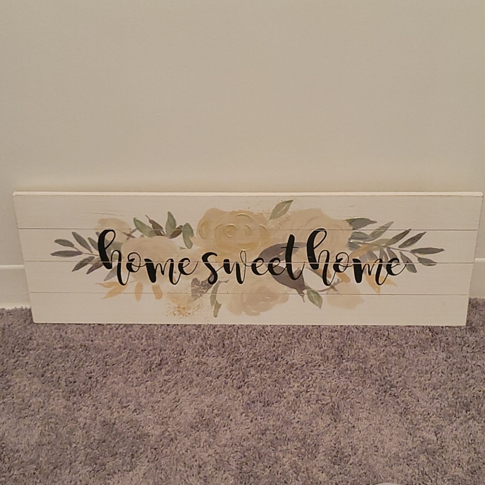 Wooden decor sign